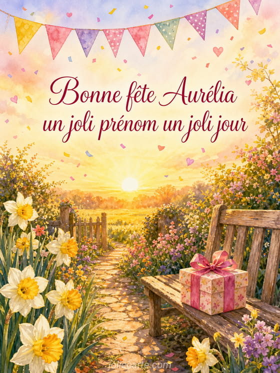 Carte bonne fête Aurélia