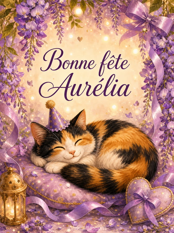 Carte bonne fête Aurélia