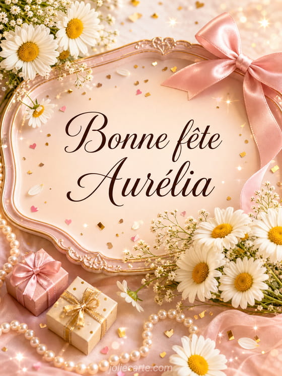Carte bonne fête Aurélia