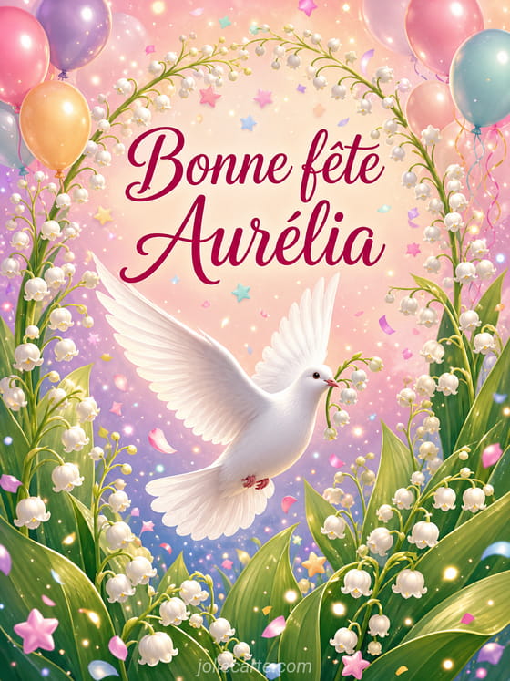 Carte bonne fête Aurélia