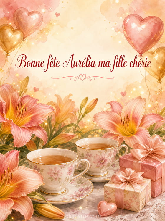 Carte bonne fête Aurélia