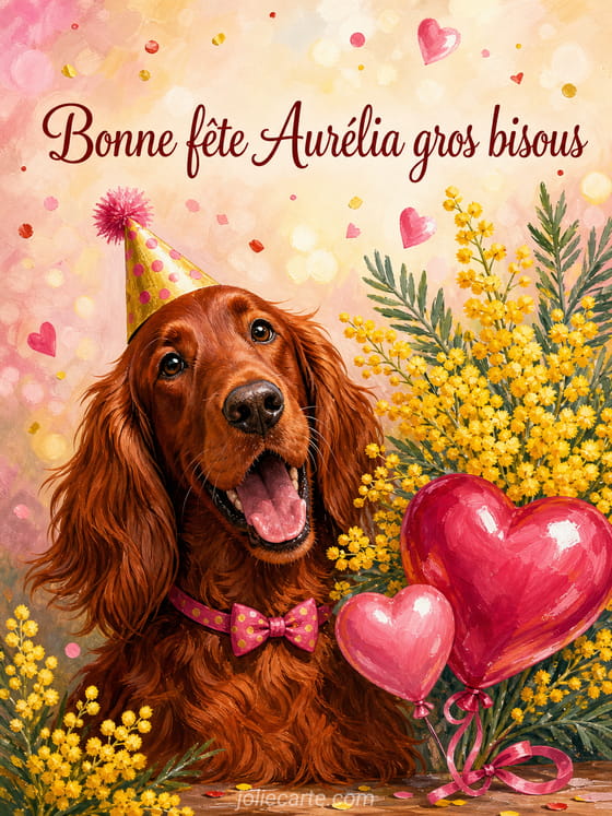 Carte bonne fête Aurélia