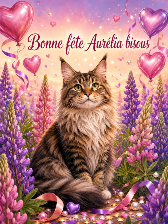 Carte bonne fête Aurélia
