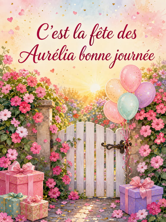 Carte bonne fête Aurélia