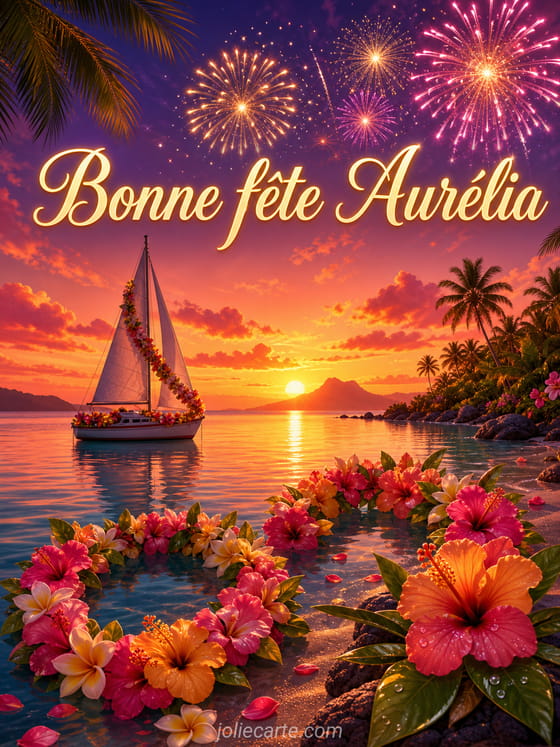 Carte bonne fête Aurélia