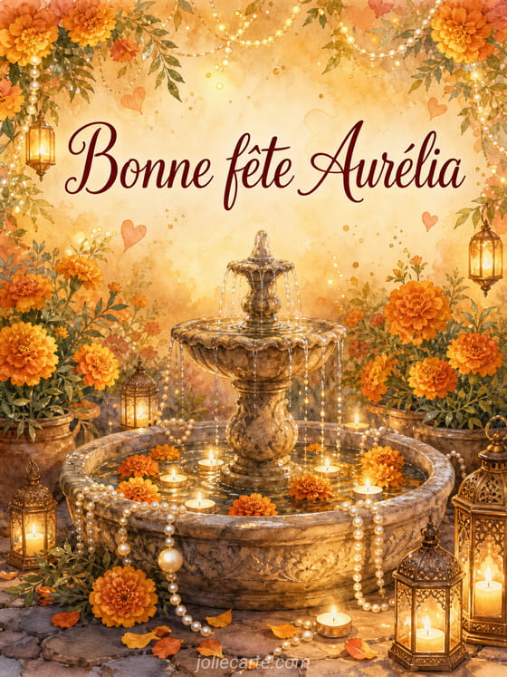 Carte bonne fête Aurélia