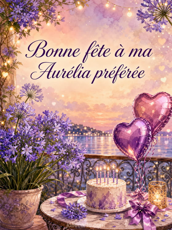 Carte bonne fête Aurélia