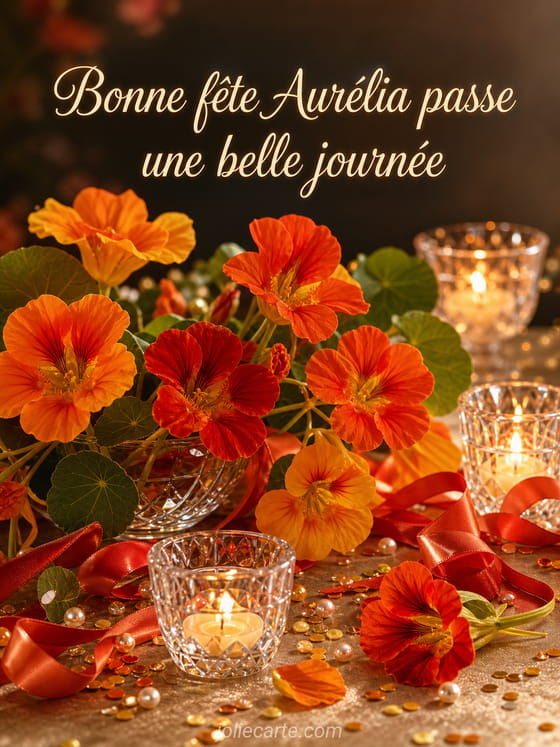 Carte bonne fête Aurélia