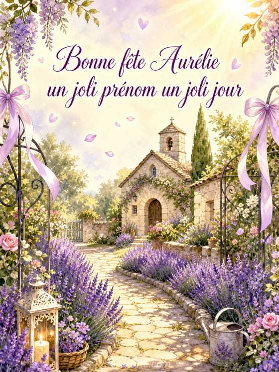Carte bonne fête Aurélie