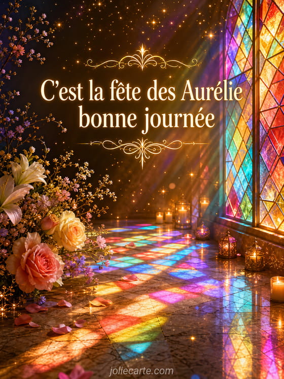 Carte bonne fête Aurélie