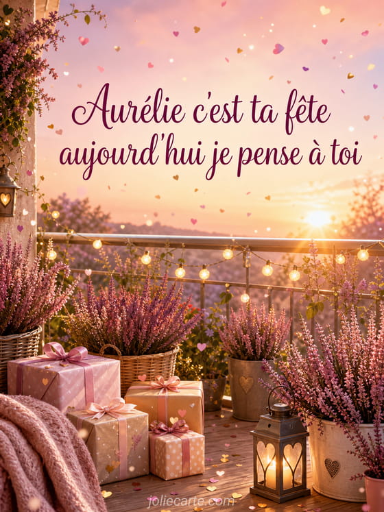 Carte bonne fête Aurélie