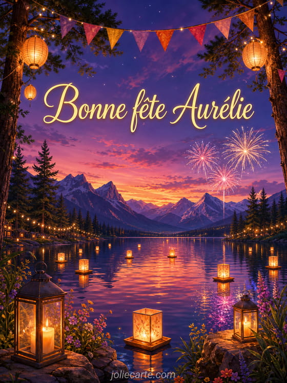 Carte bonne fête Aurélie