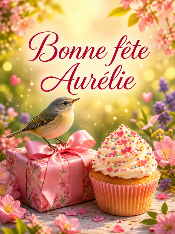 Carte bonne fête Aurélie