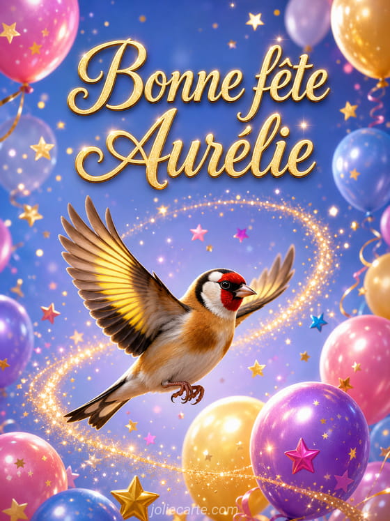 Carte bonne fête Aurélie