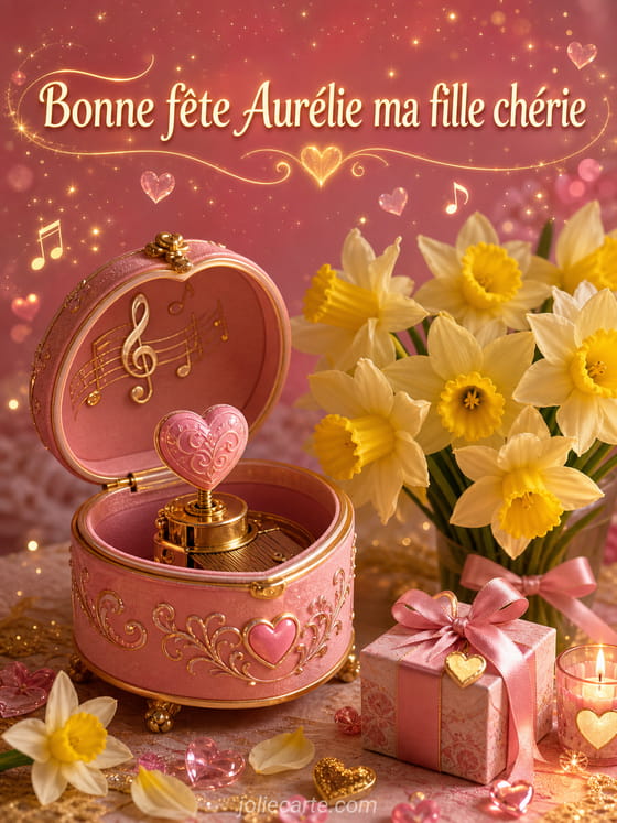 Carte bonne fête Aurélie
