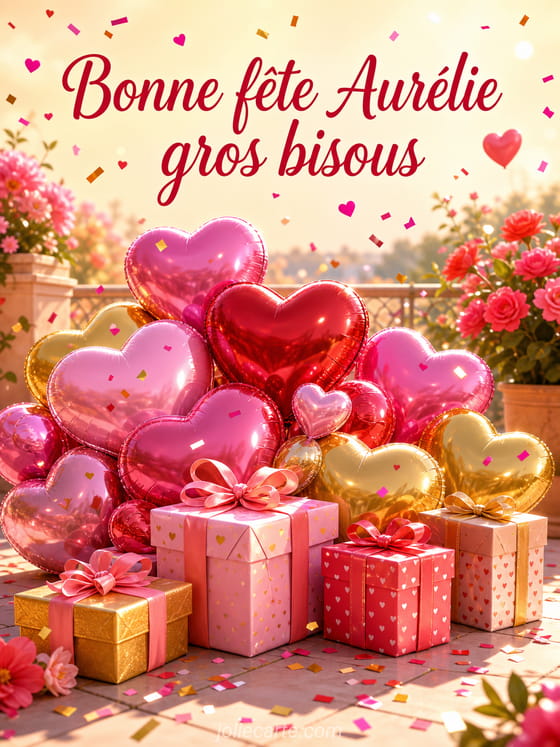 Carte bonne fête Aurélie