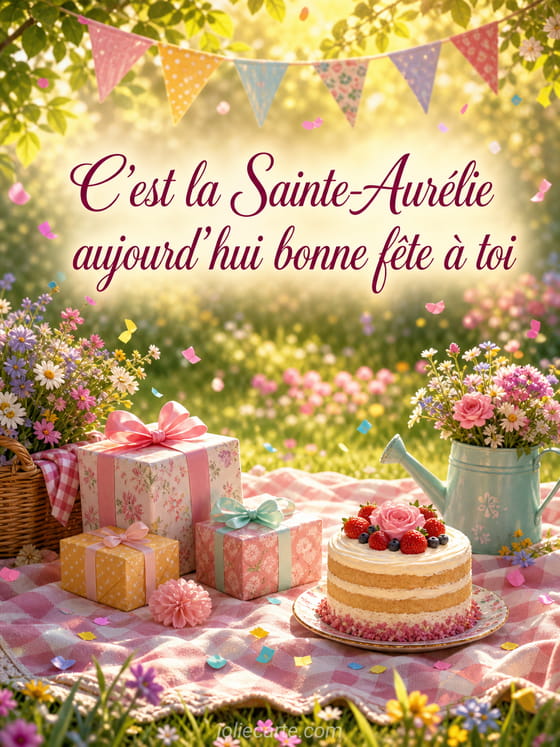 Carte bonne fête Aurélie