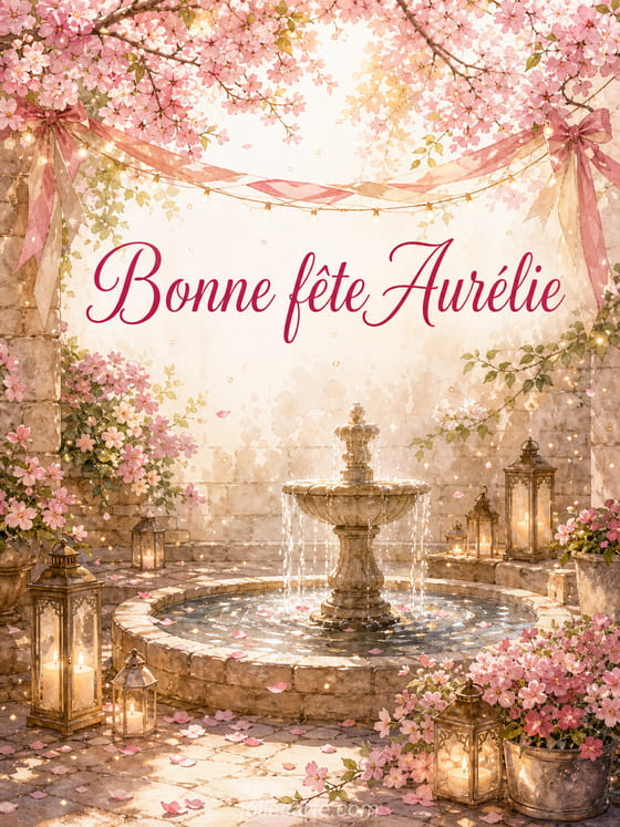 Carte bonne fête Aurélie