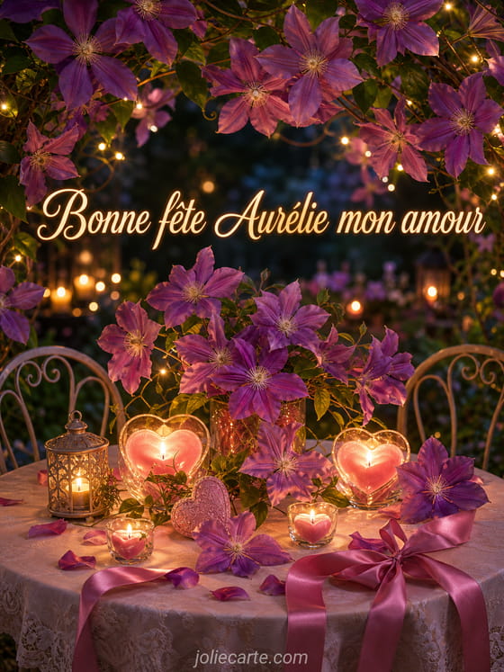 Carte bonne fête Aurélie