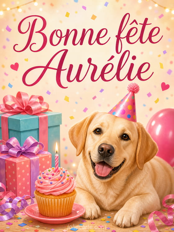 Carte bonne fête Aurélie