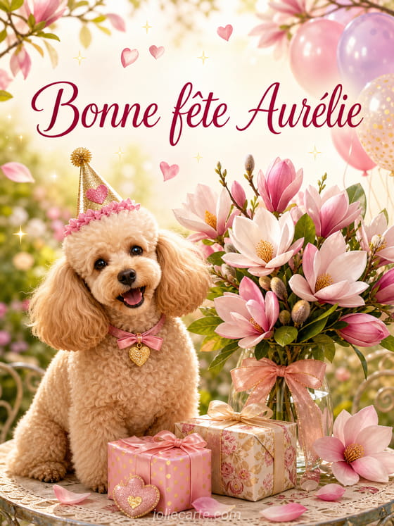 Carte bonne fête Aurélie