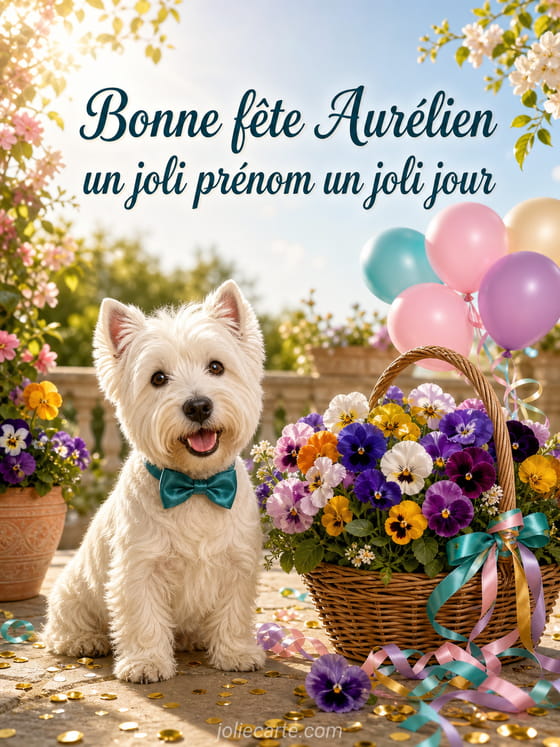 Carte bonne fête Aurélien