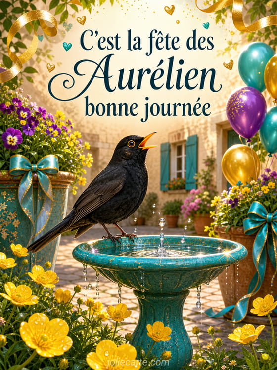 Carte bonne fête Aurélien