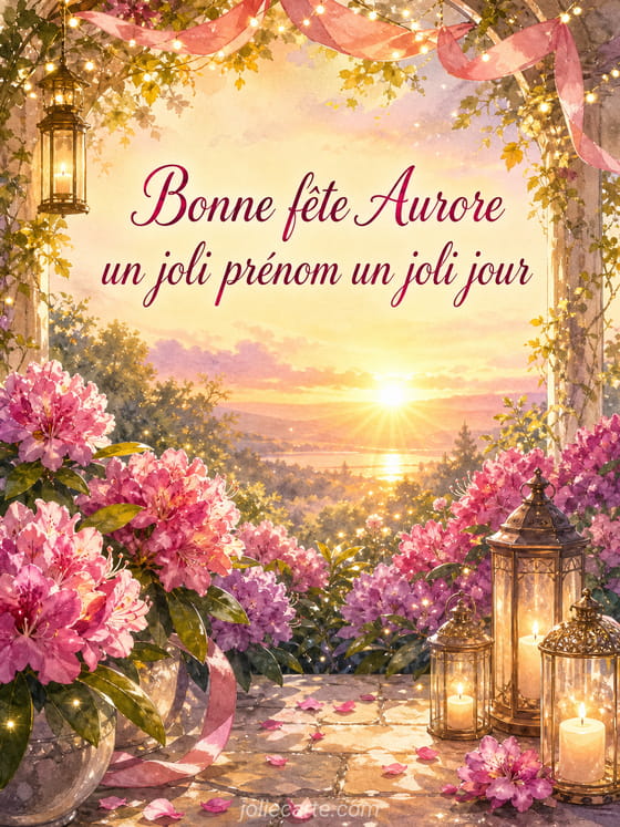 Carte bonne fête Aurore