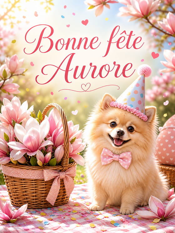 Carte bonne fête Aurore