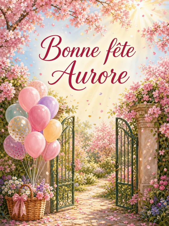 Carte bonne fête Aurore