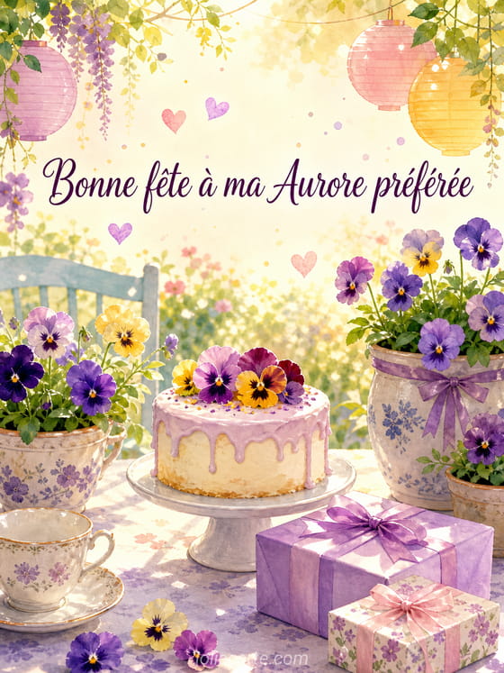 Carte bonne fête Aurore
