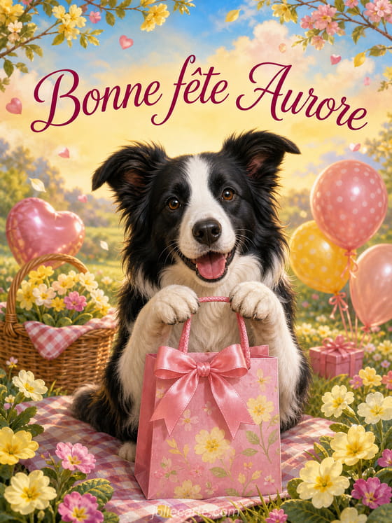 Carte bonne fête Aurore