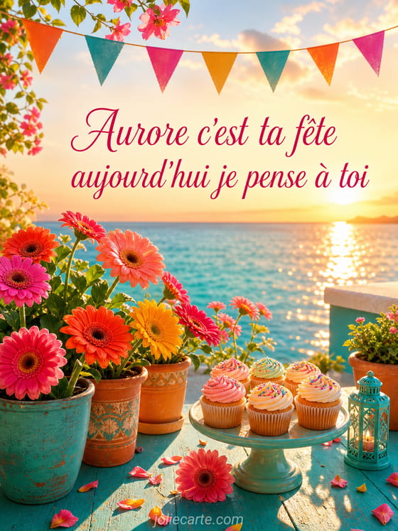 Carte bonne fête Aurore