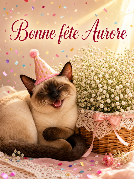 Carte bonne fête Aurore