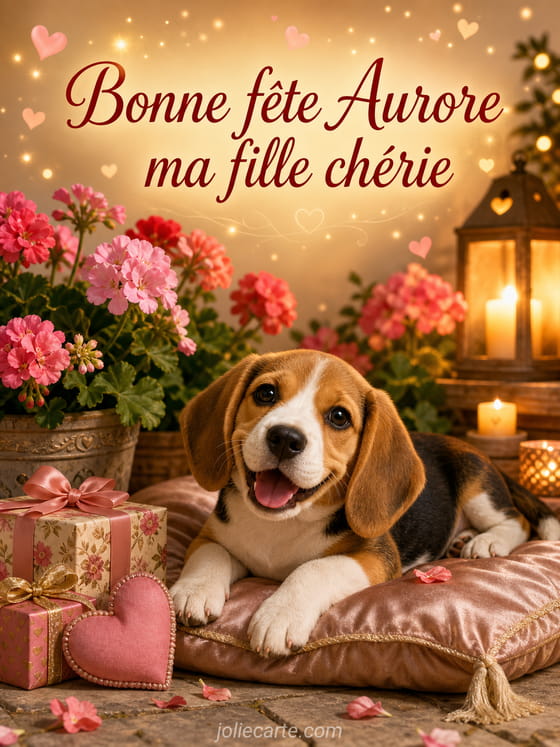 Carte bonne fête Aurore