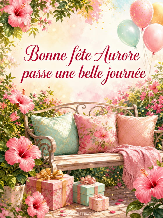 Carte bonne fête Aurore