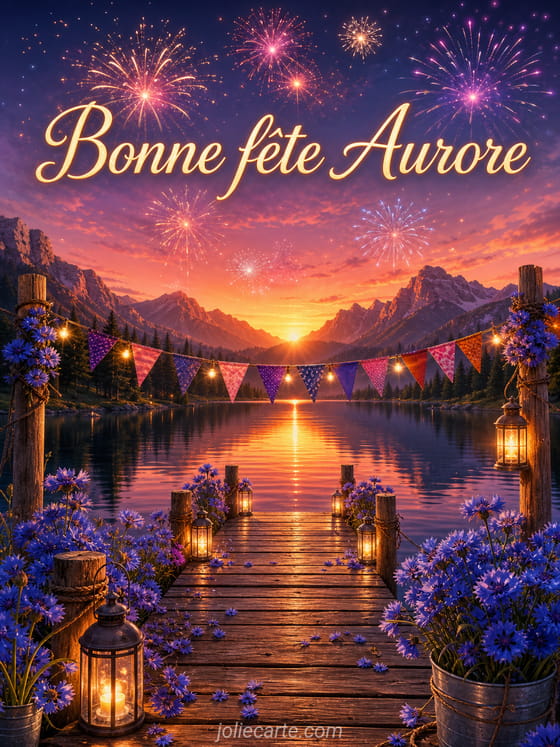 Carte bonne fête Aurore
