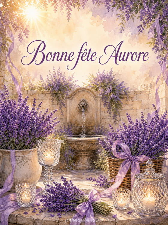 Carte bonne fête Aurore