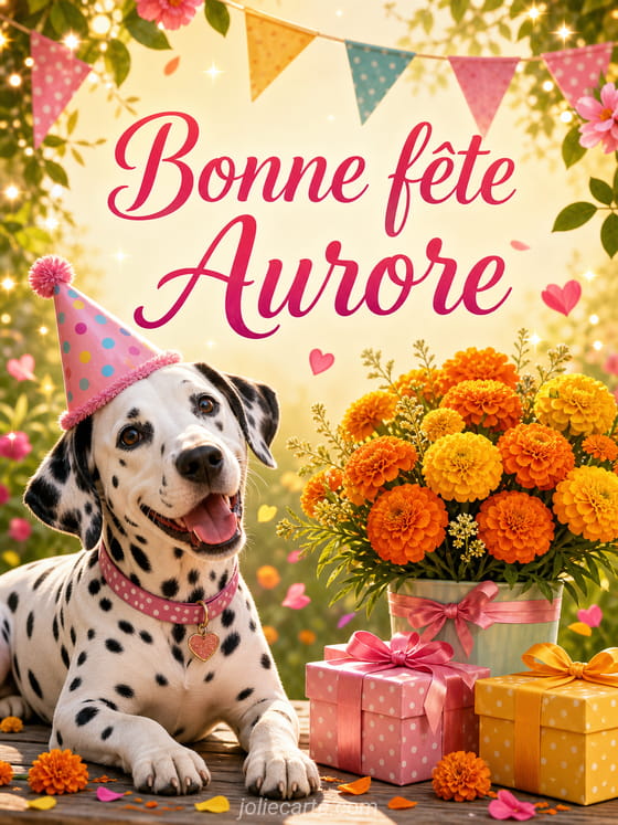 Carte bonne fête Aurore