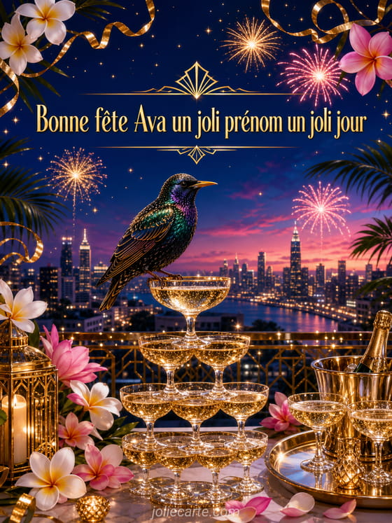 Carte bonne fête Ava
