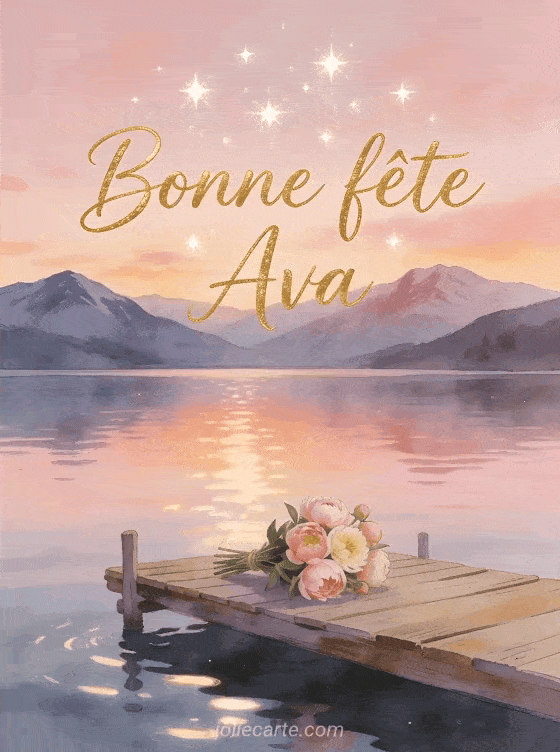 Bonne fête Ava - Carte bonne fete ava