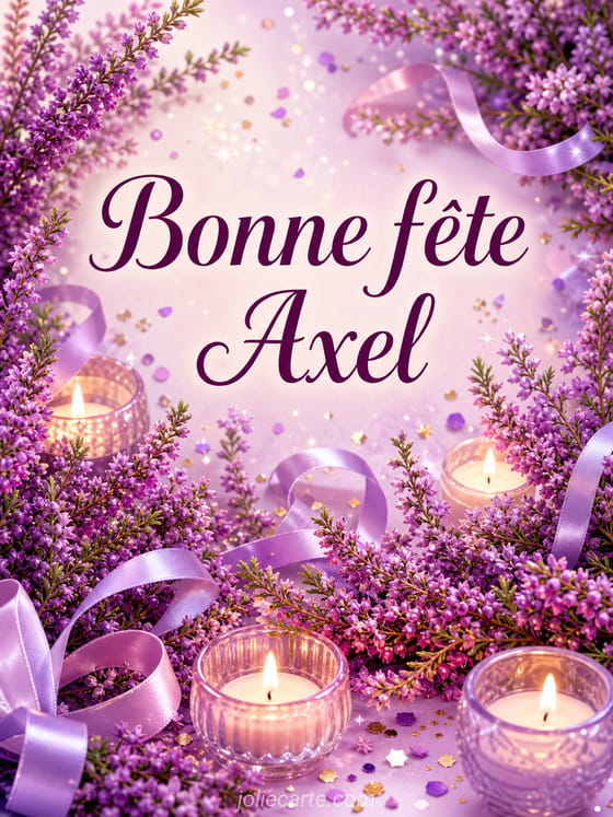 Carte bonne fĂȘte Axel