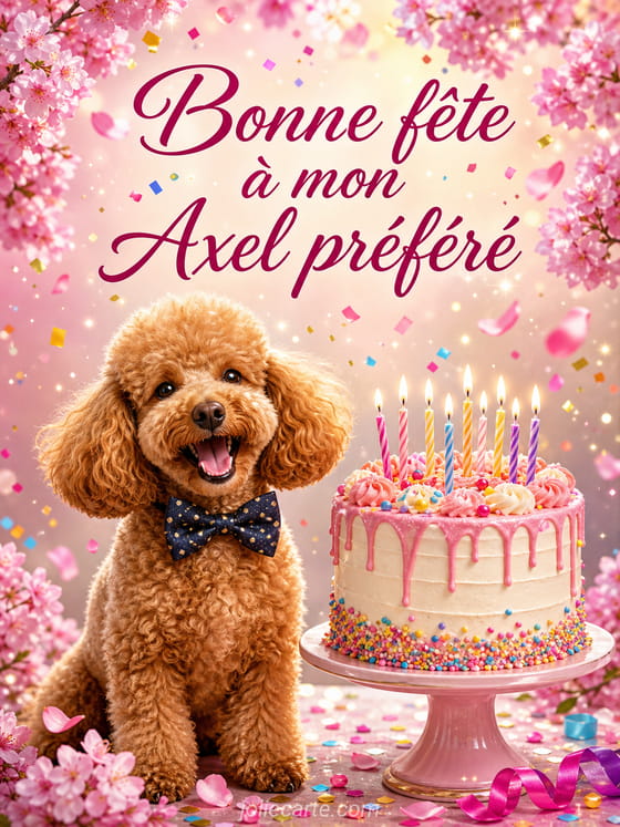 Carte bonne fĂȘte Axel