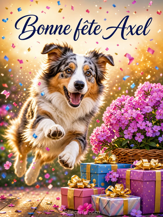 Carte bonne fĂȘte Axel