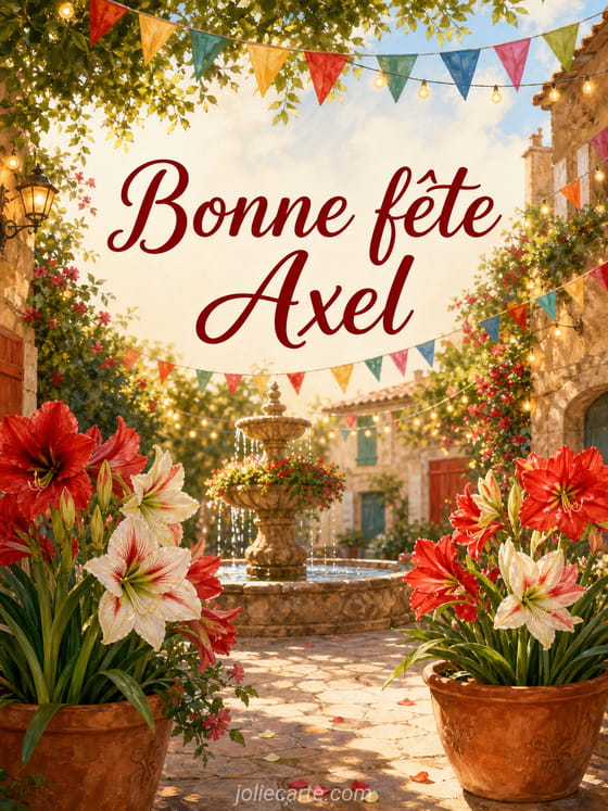 Carte bonne fĂȘte Axel