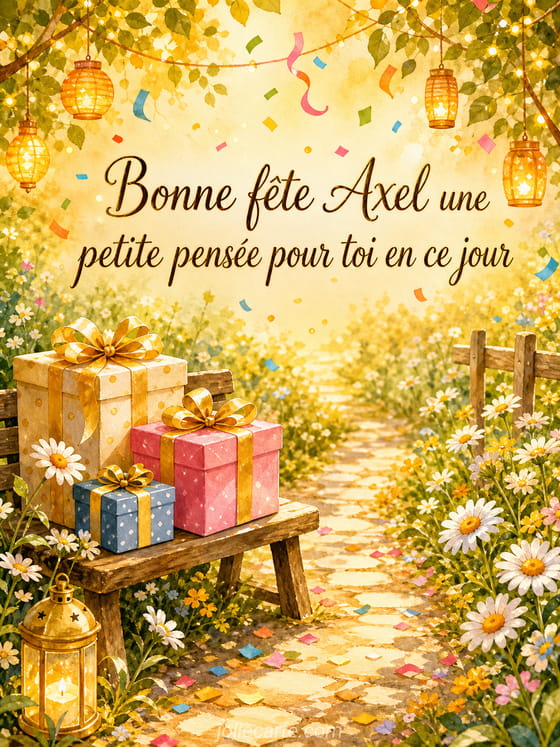 Carte bonne fĂȘte Axel