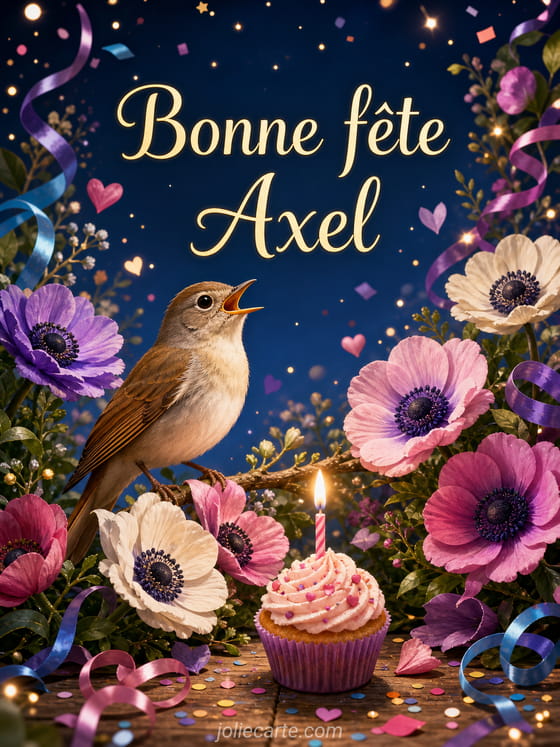 Carte bonne fĂȘte Axel
