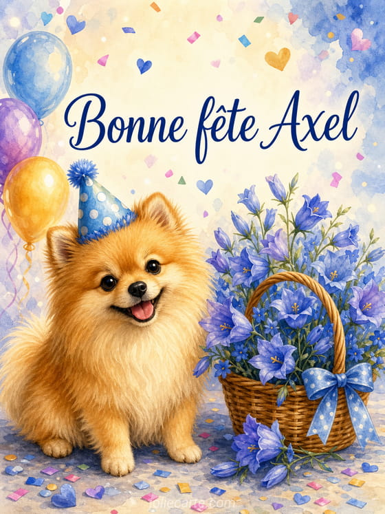 Carte bonne fĂȘte Axel
