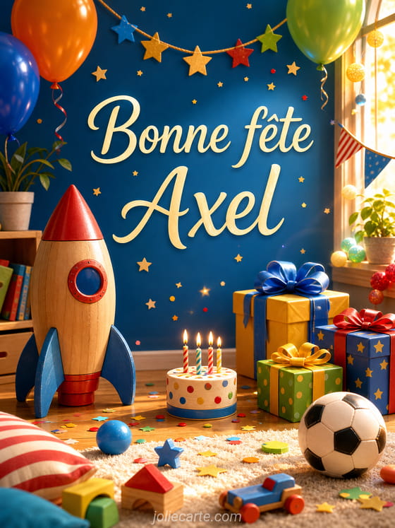 Carte bonne fĂȘte Axel