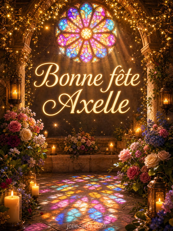 Carte bonne fĂȘte Axelle